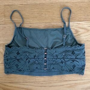 Aerie Real Good Lace Back Ribbed Bralette/Crop Top size S